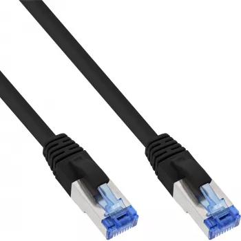 Cable de red InLine S/FTP PiMF Cat.6A libre de halógenos 500 MHz negro 5 m