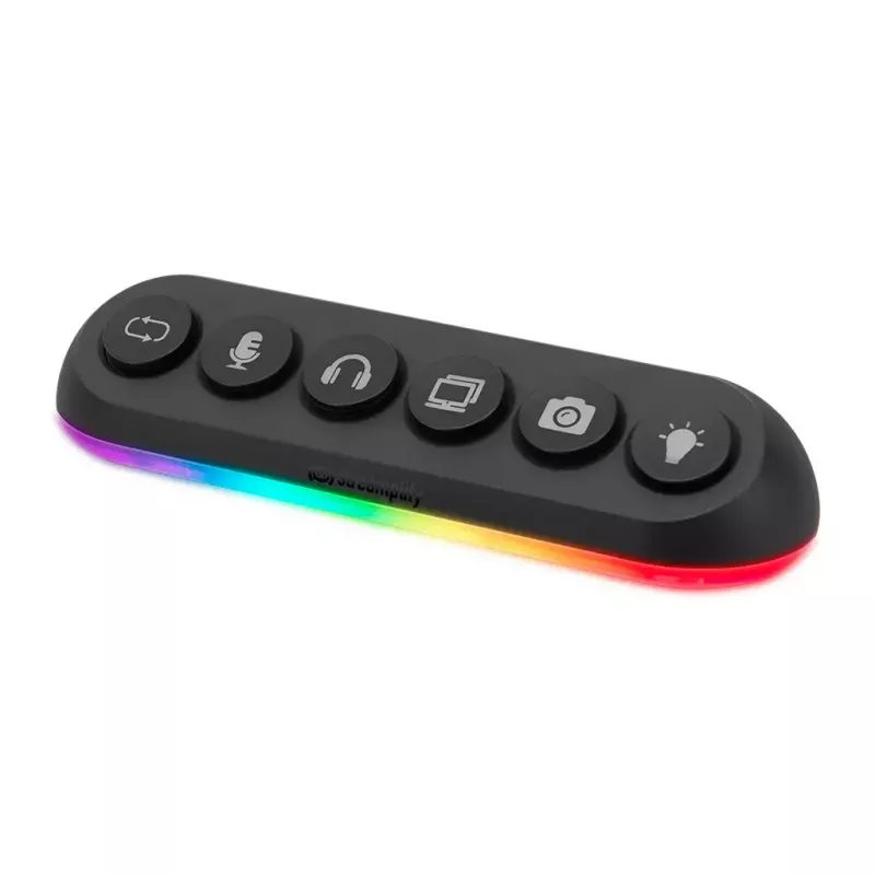 Streamplify HUB DECK 5 concentrador USB, 4x USB 3.0, 1x USB 2.0, RGB, 12V, cable de alimentación UE, negro