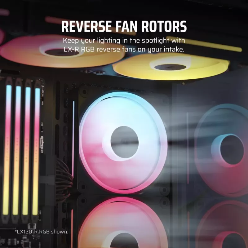 Ventilador Corsair iCUE LINK LX140-R RGB 14 cm negro 2000 rpm 3,55 mmH2O