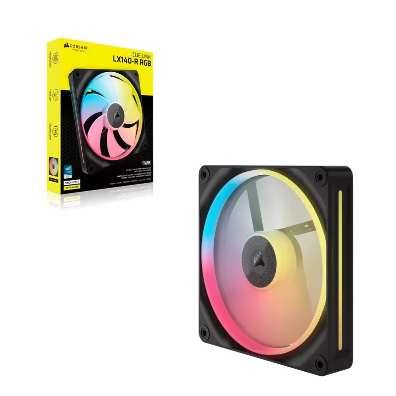 Ventilador Corsair iCUE LINK LX140-R RGB 14 cm negro 2000 rpm 3,55 mmH2O