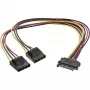 Cable InLine SATA Power Y 1 IN dos OUT, 0,03m