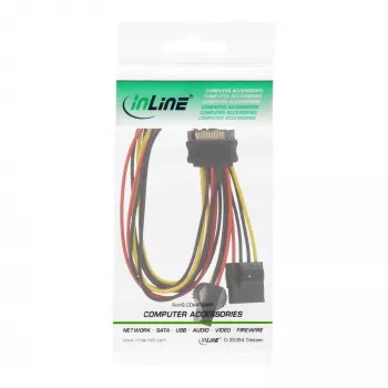 Cable InLine SATA Power Y 1 IN dos OUT, 0,03m