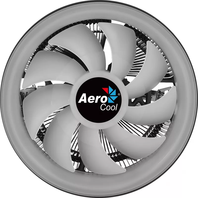 Disipador de CPU Aerocool Core Plus, ARGB, 120 mm, negro