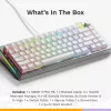 Teclado gaming mecánico GLORIOUS GMMK 3 PRO HE 75% Prebuilt con cable USB QWERTY plata