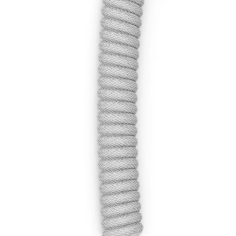 Cable USB enrollado GLORIOUS GMMK Ghost White (GLO-KB-ACC-CBL-COIL-GWHT) – Cable espiral, Ghost White