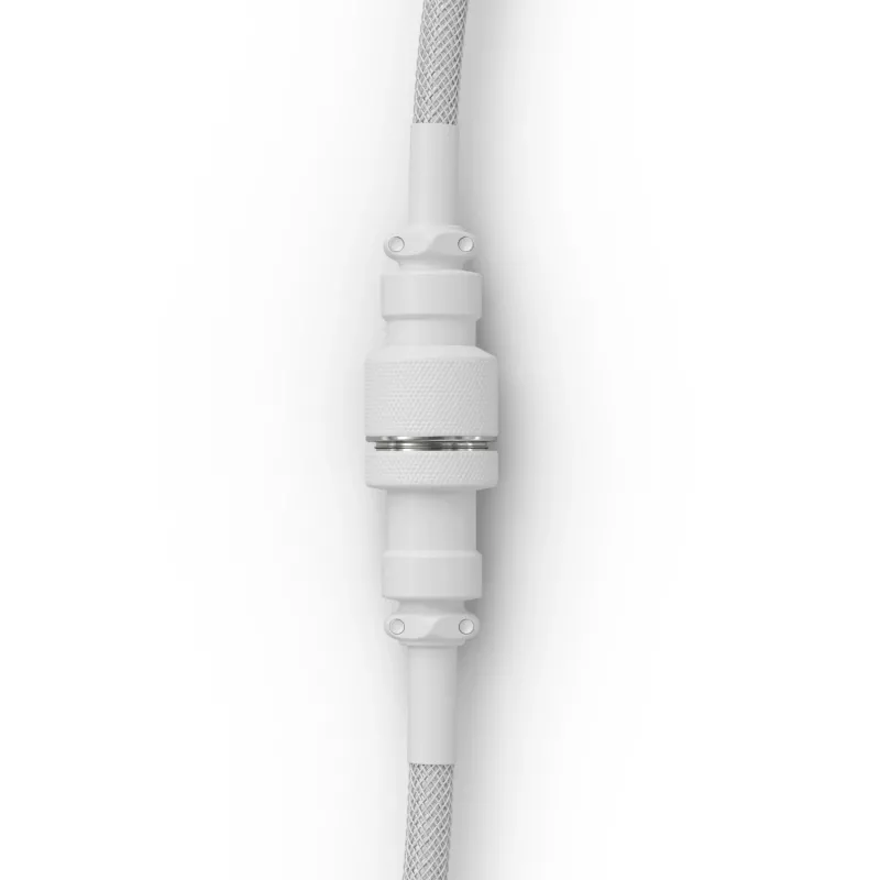 Cable USB enrollado GLORIOUS GMMK Ghost White (GLO-KB-ACC-CBL-COIL-GWHT) – Cable espiral, Ghost White