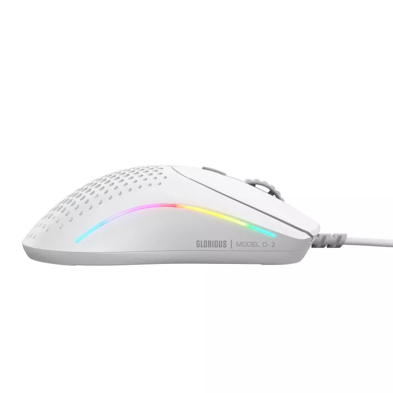 Ratón Glorious Gaming Glorious Model O 2 Mini - blanco mate, diestro, óptico, USB Type-A, 26000 DPI, blanco