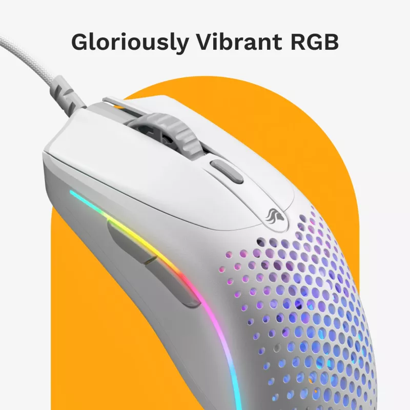 Ratón Glorious Gaming Glorious Model O 2 Mini - blanco mate, diestro, óptico, USB Type-A, 26000 DPI, blanco