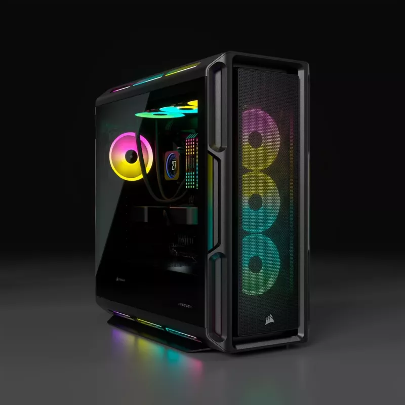 Caja de PC semitorre ATX CORSAIR – iCUE 5000T – RGB Cristal templado – Negro