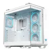 Caja de PC ASUS TUF GAMING GT502 Horizon TG ARGB Blanca — Semitorre, ATX, cristal templado, 4 bahías de 3,5 pulgadas, GPU máx. 400 mm
