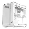 Caja de PC ASUS TUF GAMING GT502 Horizon TG ARGB Blanca — Semitorre, ATX, cristal templado, 4 bahías de 3,5 pulgadas, GPU máx. 400 mm