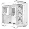 Caja de PC ASUS TUF GAMING GT502 Horizon TG ARGB Blanca — Semitorre, ATX, cristal templado, 4 bahías de 3,5 pulgadas, GPU máx. 400 mm