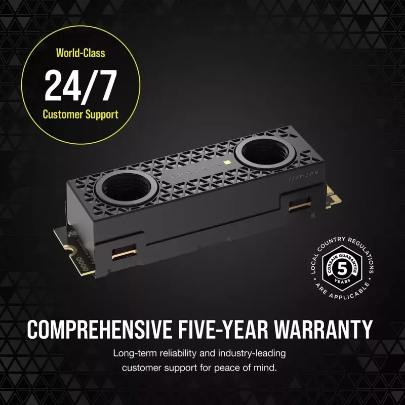 Disco SSD Corsair 2 TB M.2 PCI Express 5.0 MP700 PRO Hydro X