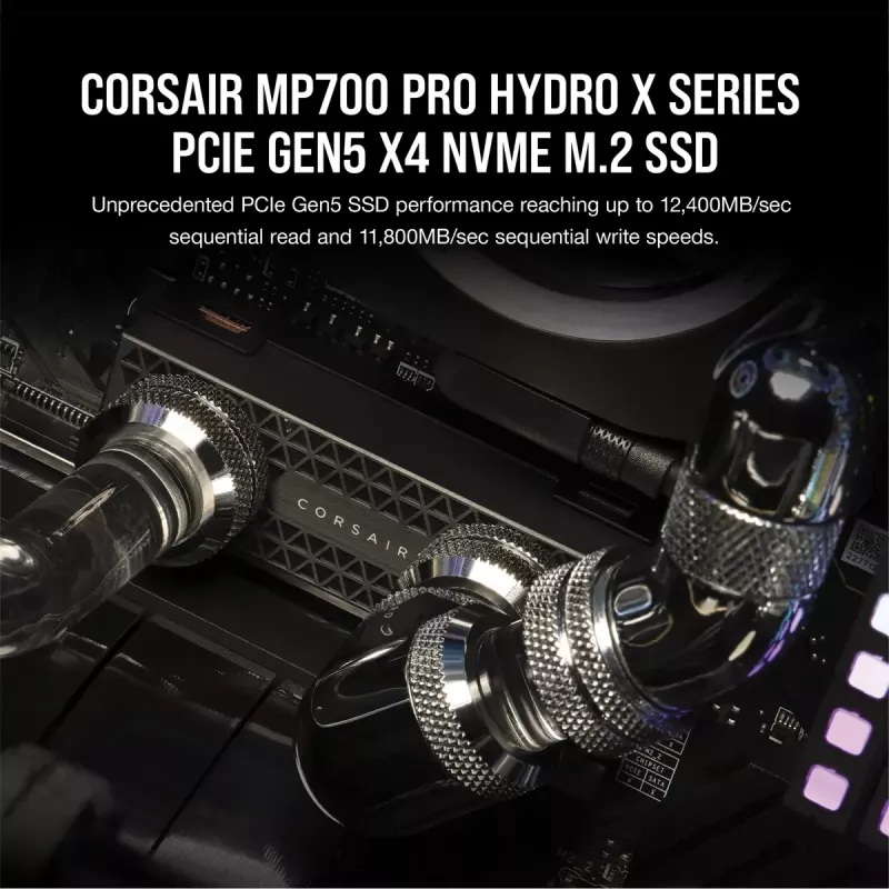 Disco SSD Corsair 2 TB M.2 PCI Express 5.0 MP700 PRO Hydro X