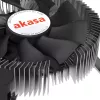 Akasa AK-CC6602HP01 disipador de CPU de perfil bajo, Intel LGA1700, 30 mm de altura, aluminio, negro
