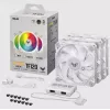 Ventilador de CPU ASUS TUF GAMING TF120 ARGB WHITE EDITION — 3 ventiladores de 120 mm, 1900 RPM, 29 dB, mando a distancia