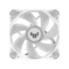 Ventilador de CPU ASUS TUF GAMING TF120 ARGB WHITE EDITION — 3 ventiladores de 120 mm, 1900 RPM, 29 dB, mando a distancia
