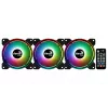 Aerocool Saturn 12F Pro ARGB ventiladores de caja, pack de 3 con controlador, 120 mm