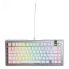 Glorious GMMK 3 Pro 75% teclado gaming personalizable, premontado, con cable, switches Fox, ANSI (US), plateado