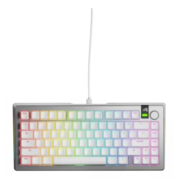 Teclado gaming mecánico GLORIOUS GMMK 3 PRO 75% con cable USB QWERTY RGB plateado (US)