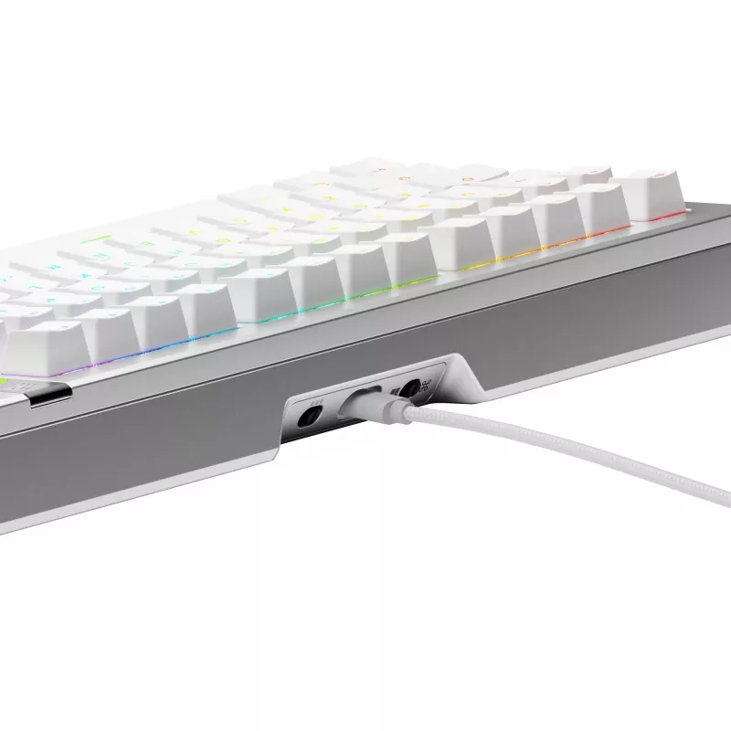 Glorious GMMK 3 Pro 75% teclado gaming personalizable, premontado, con cable, switches Fox, ANSI (US), plateado