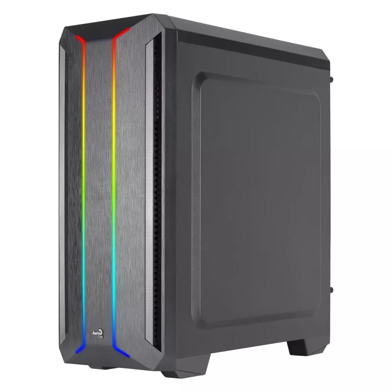 Caja PC ATX Aerocool SKYLINEV2BK doble panel frontal LED ventilador ARGB 12 cm negra