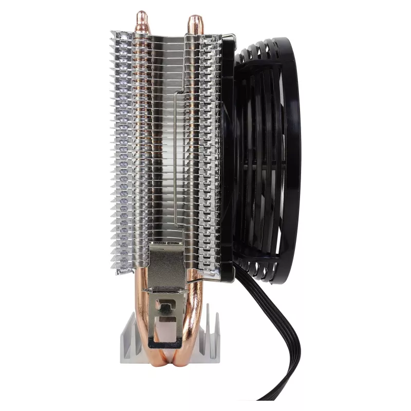 Disipador CPU AEROCOOL VERKHO2 con ventilador de 90 mm, rodamiento hidráulico, 800–2000 RPM, 110 W TDP, compatibilidad multisocket