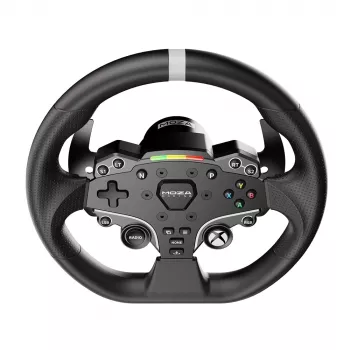Volante Moza Racing ESX, volante, Xbox, D-Pad, botón Home, botón Menú, botón Start, negro, aluminio, poliuretano, aluminio