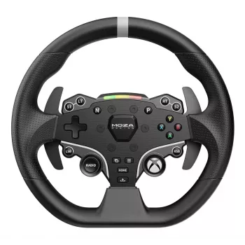 Volante Moza Racing ESX, volante, Xbox, D-Pad, botón Home, botón Menú, botón Start, negro, aluminio, poliuretano, aluminio