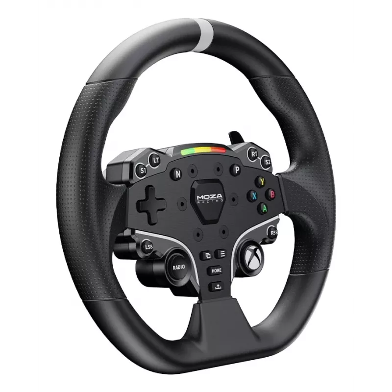Volante Moza Racing ESX, volante, Xbox, D-Pad, botón Home, botón Menú, botón Start, negro, aluminio, poliuretano, aluminio