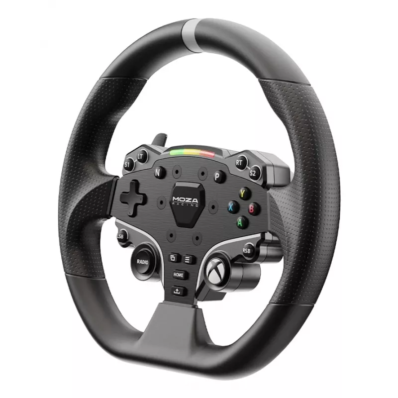Volante Moza Racing ESX, volante, Xbox, D-Pad, botón Home, botón Menú, botón Start, negro, aluminio, poliuretano, aluminio