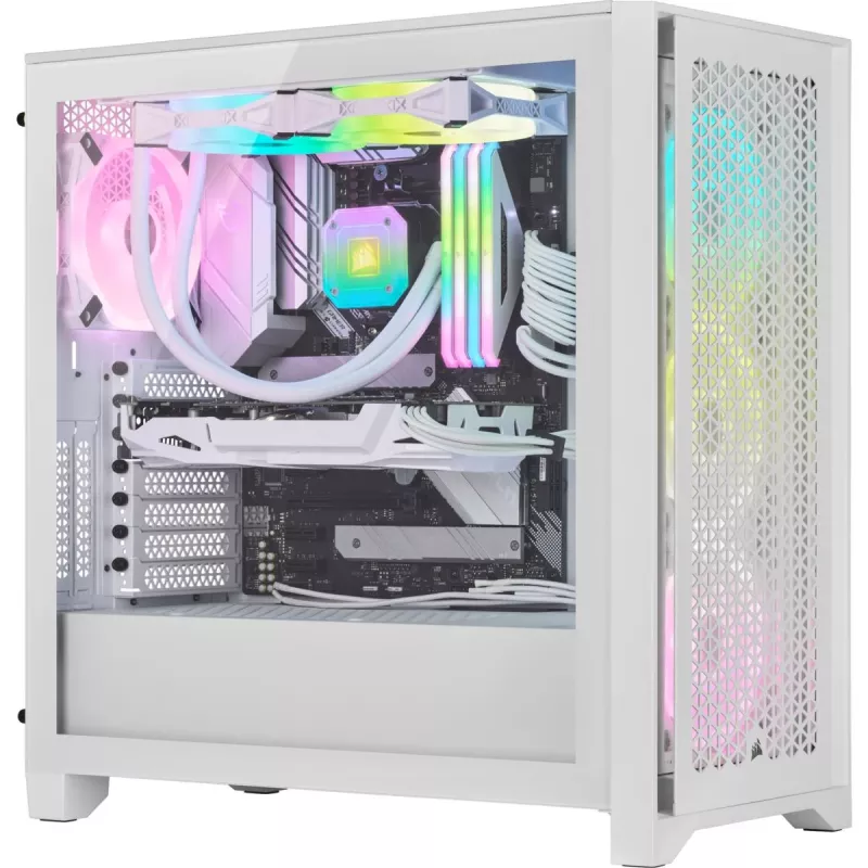 Caja torre midi CORSAIR - Icue 4000d RGB blanca