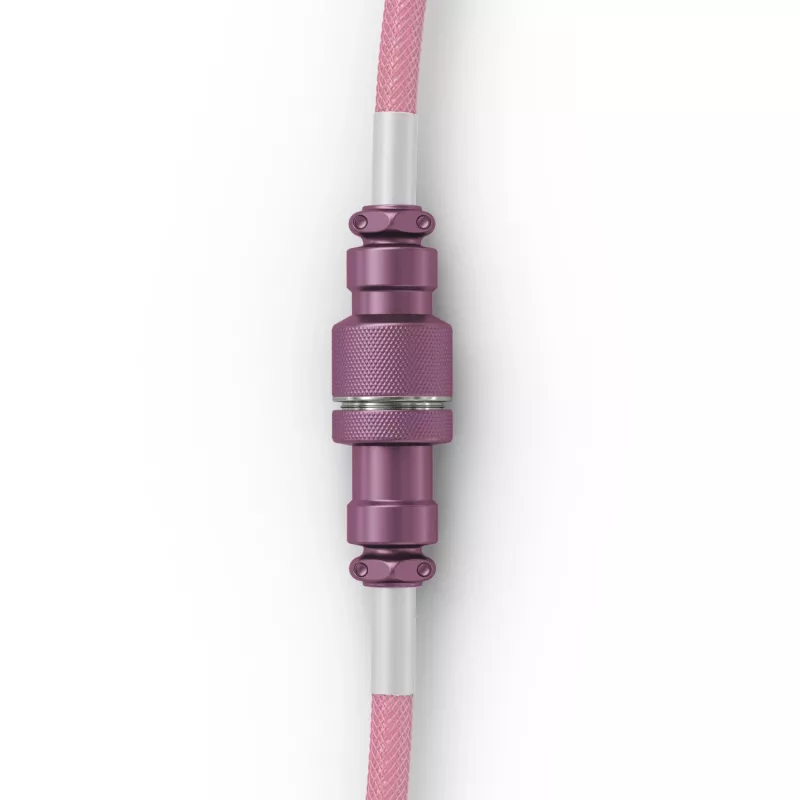 Cable espiral USB GLORIOUS GMMK Pixel Pink 1,5 m – cable espiral desmontable para teclados