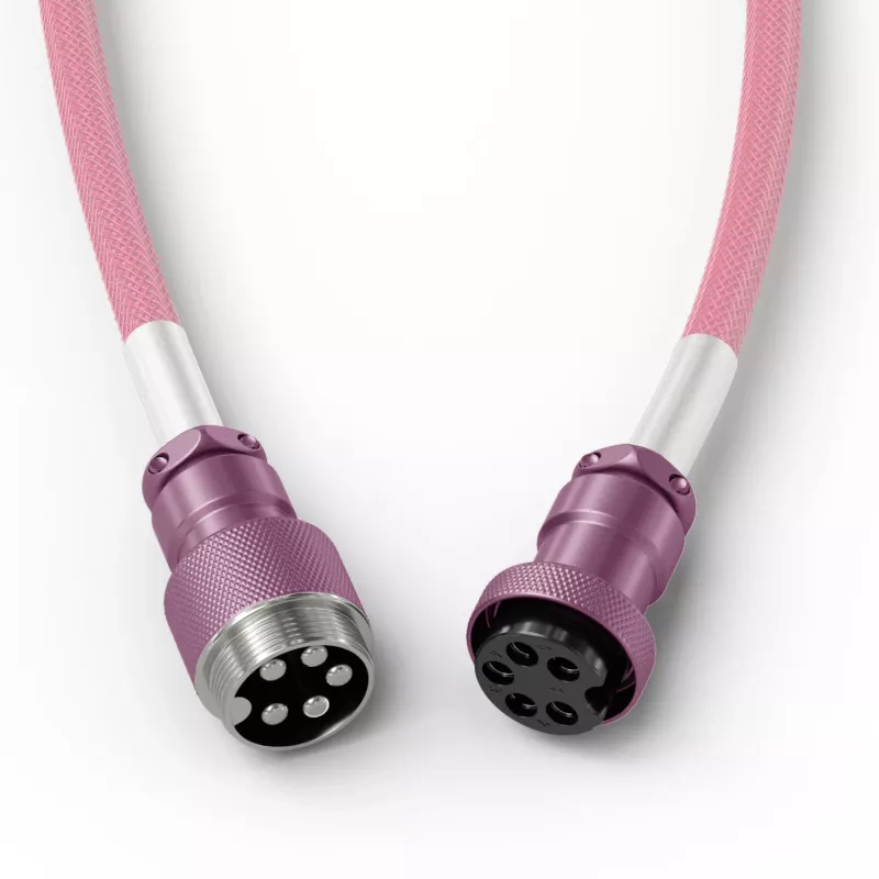 Cable espiral USB GLORIOUS GMMK Pixel Pink 1,5 m – cable espiral desmontable para teclados
