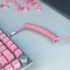 Cable espiral USB GLORIOUS GMMK Pixel Pink 1,5 m – cable espiral desmontable para teclados