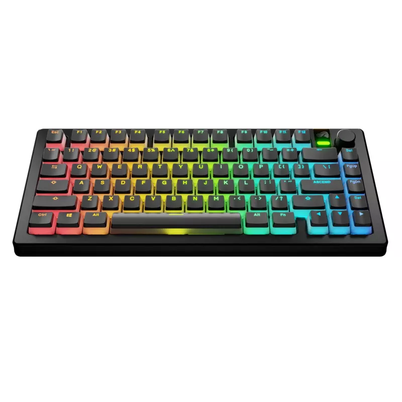 Glorious GPBT Aura V3 juego de keycaps, disposición ANSI (US), PBT, Doubleshot, negro