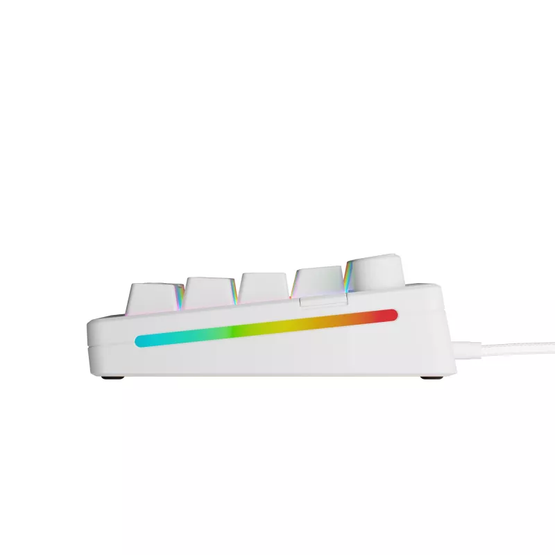 Teclado mecánico gaming GLORIOUS GMMK 3 65% Blanco — con cable USB, RGB, QWERTY (US)