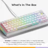 Teclado mecánico gaming GLORIOUS GMMK 3 65% Blanco — con cable USB, RGB, QWERTY (US)