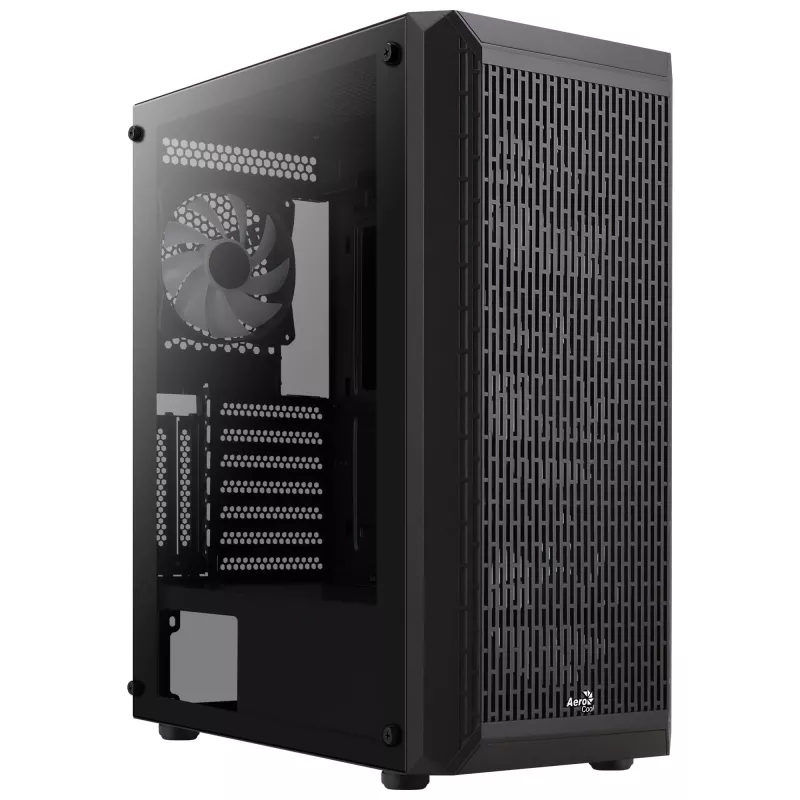 Caja gaming ATX Aerocool BEAMBKV2 4 ventiladores 12cm FRGB Negra