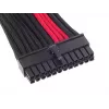 SilverStone SST-PP07-MBBR cable alargador ATX de 24 pines, 0,3 m, negro/rojo