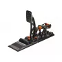 Pedales gaming Asetek 40-010-0000002 — Pedales para PC con cable, carcasa de aluminio/bronce, negro/naranja/blanco
