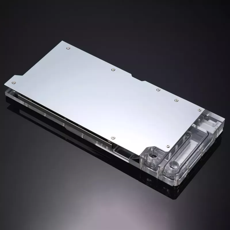 Bloque de agua + backplate Phanteks Glacier G40 acrílico cobre gris transparente