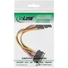 InLine Cable de alimentación SATA en Y conector hembra SATA / 2x conector macho SATA con bloqueo 0,15 m
