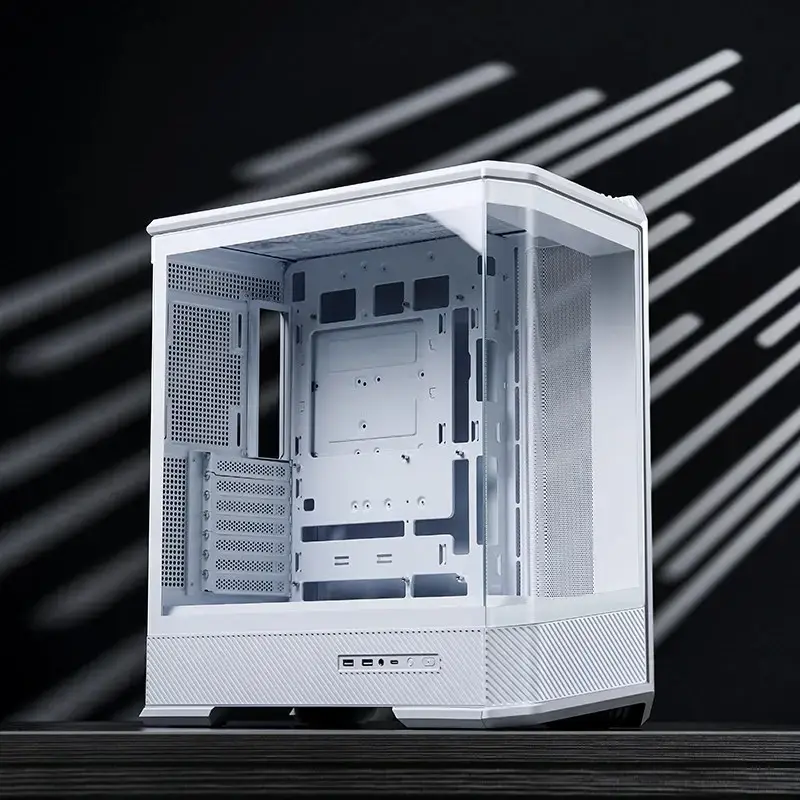Caja de ordenador Jonsbo D400 Torre Midi ATX Cristal Templado – Blanco
