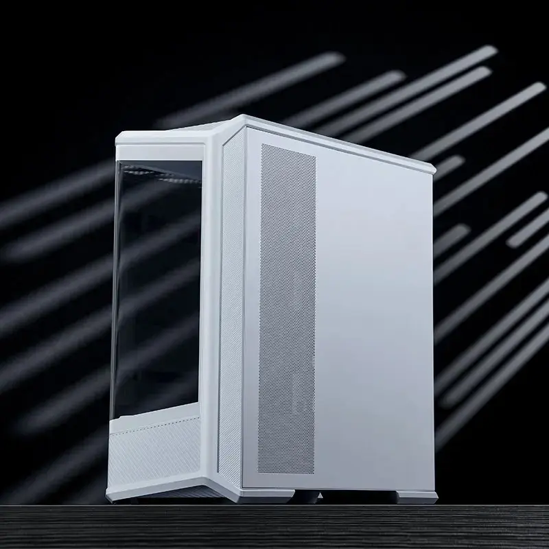 Caja de ordenador Jonsbo D400 Torre Midi ATX Cristal Templado – Blanco