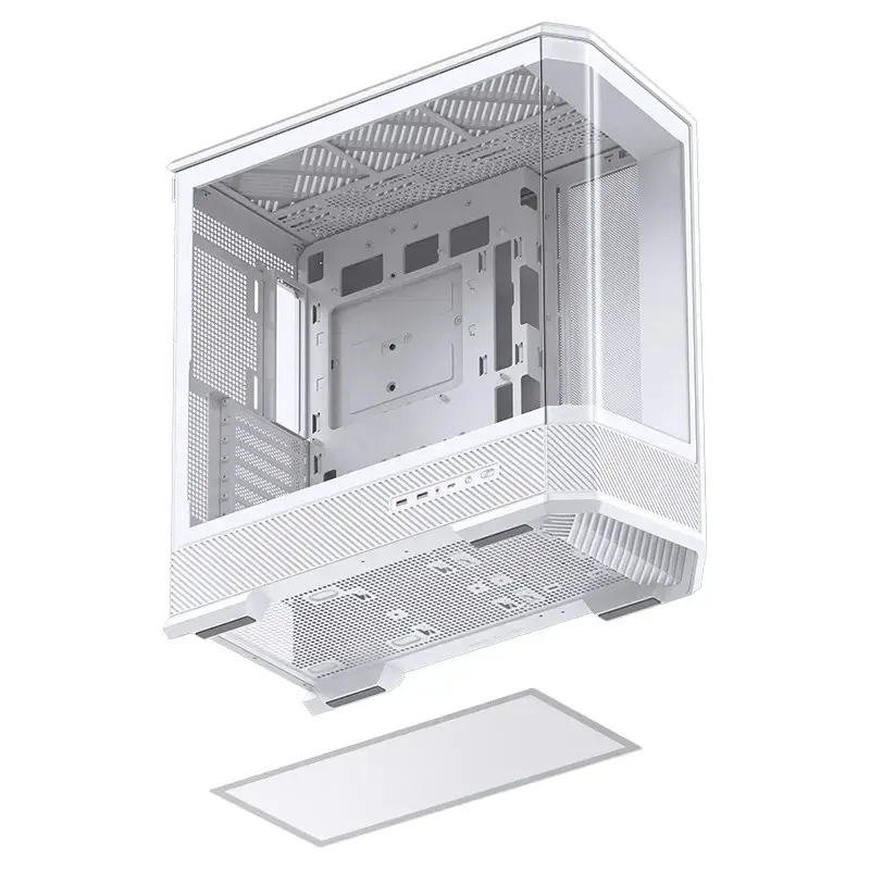 Caja de ordenador Jonsbo D400 Torre Midi ATX Cristal Templado – Blanco