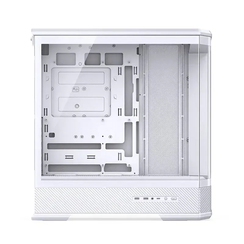 Caja de ordenador Jonsbo D400 Torre Midi ATX Cristal Templado – Blanco
