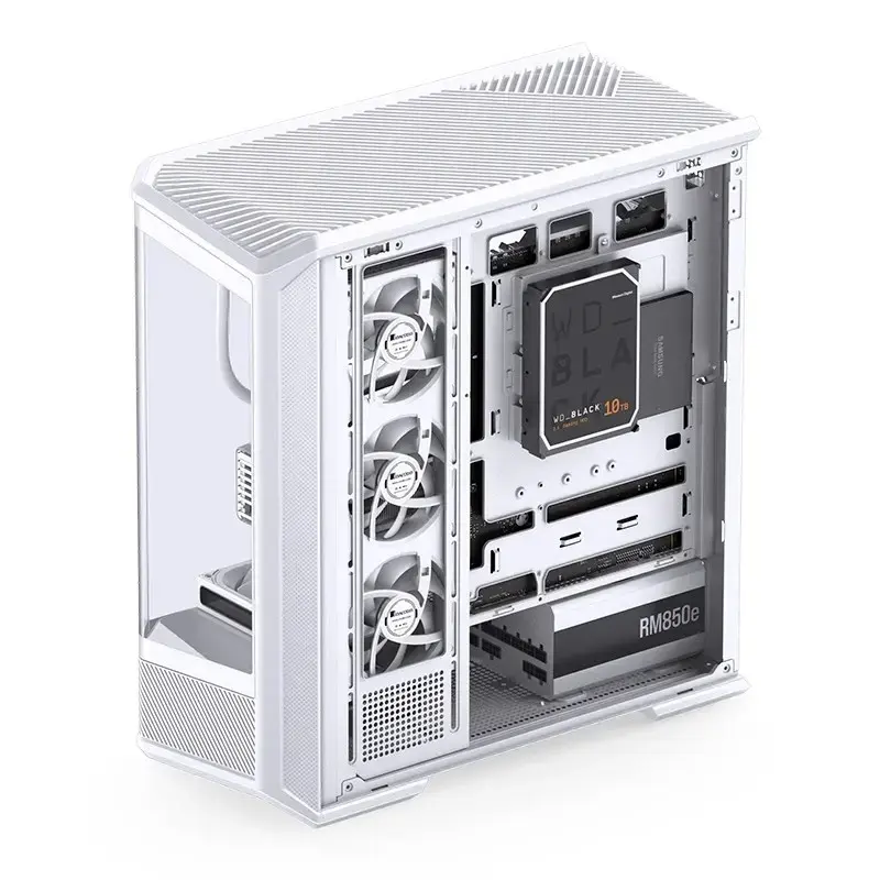 Caja de ordenador Jonsbo D400 Torre Midi ATX Cristal Templado – Blanco