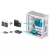 Caja de ordenador Jonsbo D400 Torre Midi ATX Cristal Templado – Blanco