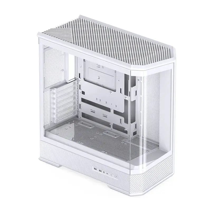 Caja de ordenador Jonsbo D400 Torre Midi ATX Cristal Templado – Blanco